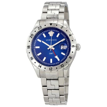Versace V11010015 Hellenyium GMT Men’s Watch – Luxury Swiss Timepiece with Stainless Steel Design