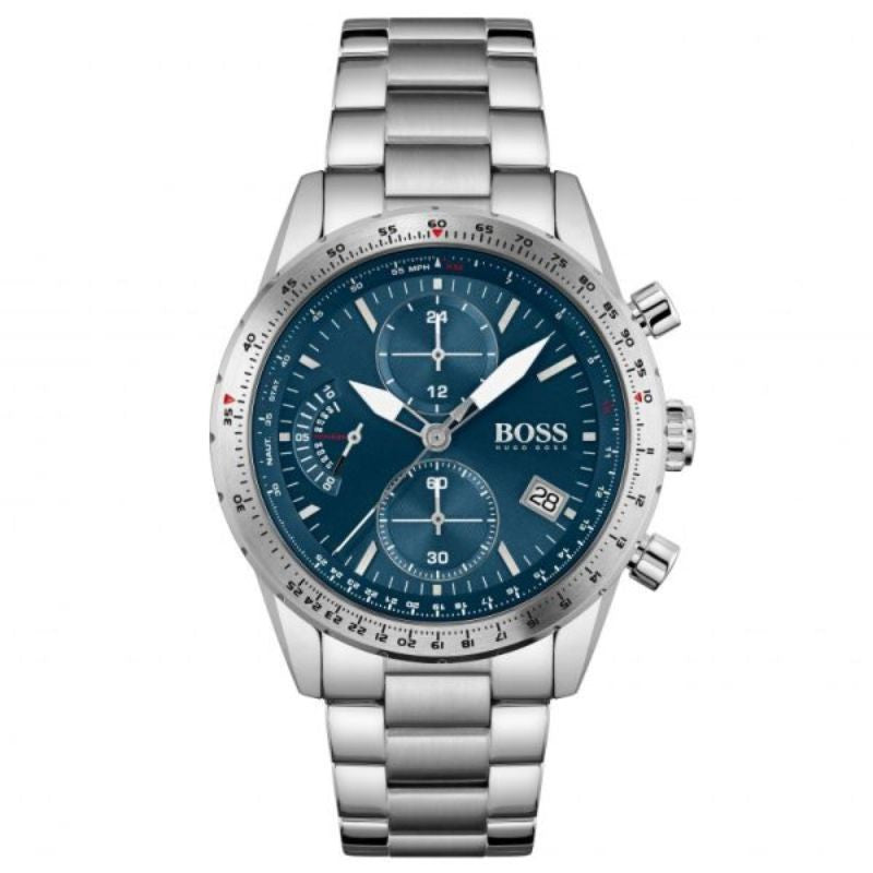 Hugo Boss 1513850 Men’s Quartz Watch – 44mm Stainless Steel Case with Blue Dial